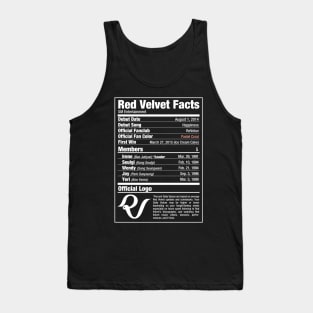 Red Velvet Nutritional Facts Tank Top